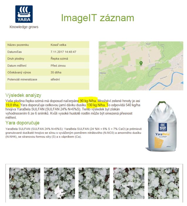 Yara ImageIT záznam - příklad