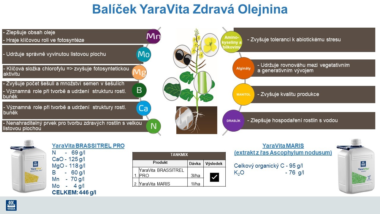 Synergie působení listového hnojiva YaraVita a biostimulantu