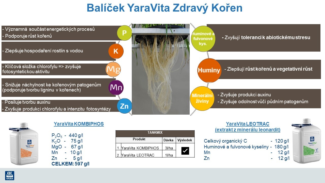 Synergie působení listového hnojiva YaraVita a biostimulantu