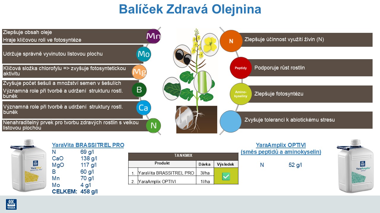 Synergie působen&iacute; listov&eacute;ho hnojiva YaraVita a biostimulantu